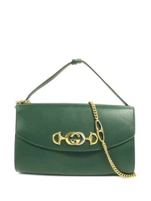 Gucci Pre-Owned Zumi Interlocking-G shoulder bag Green 572375