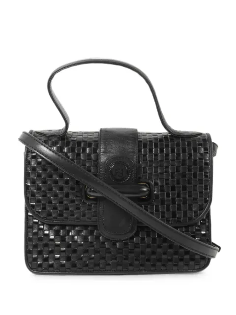 Fendi Pre-Owned woven-leather tote bag Black VINTAGE2WAYSHOULDER