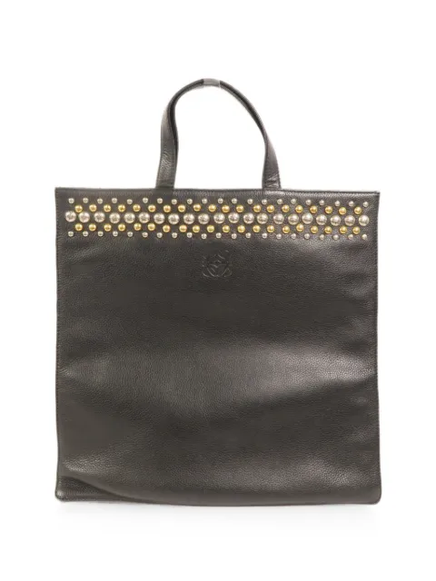 Loewe Pre-Owned Vega studded tote bag Black VEGATOTEBAG