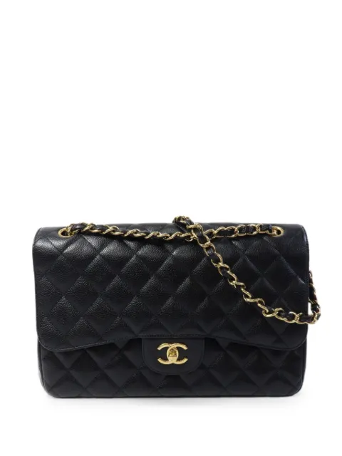 CHANEL Pre-Owned quilted CC classic large turn-lock shoulder bag Black A58600