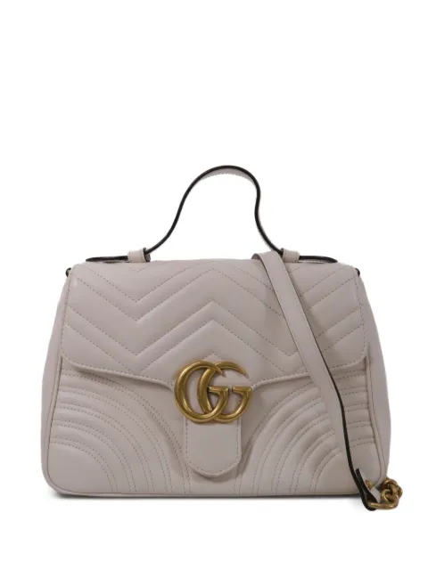 Gucci Pre-Owned small GG Marmont tote bag White 498110