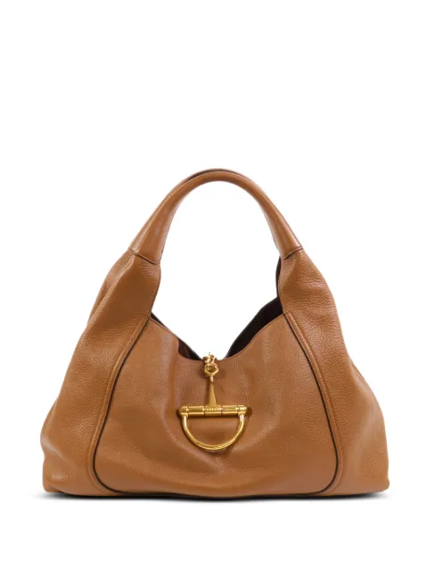 Gucci Pre-Owned Maxi Softbit leather shoulder bag Brown 837466