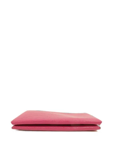 Hermès Pre-Owned Calvi leather card case Pink DL3