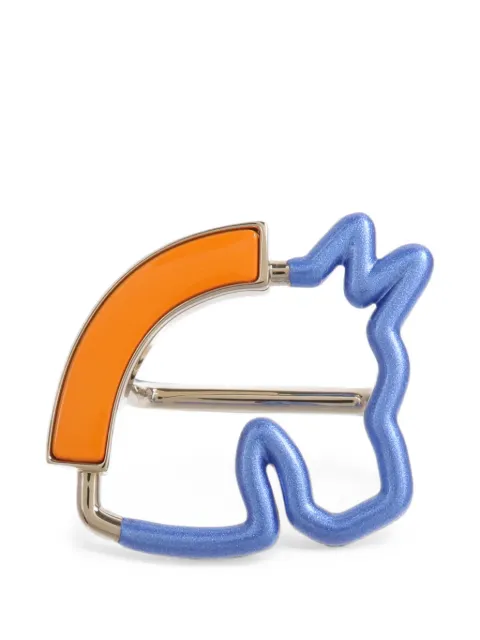 Hermès Pre-Owned Cheval Neon 70 scarf ring Blue H603392S