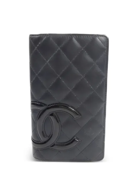 CHANEL Pre-Owned Cambon CC long wallet Black A26717