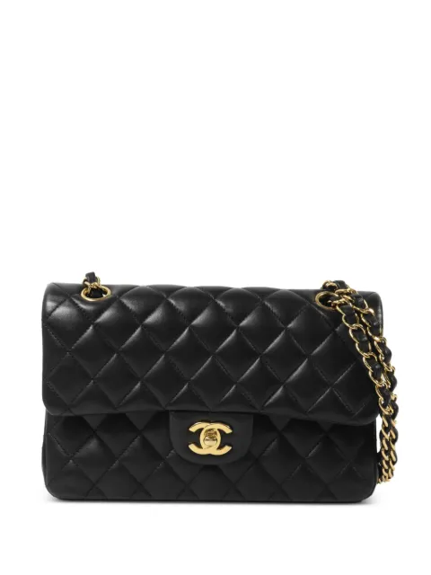 CHANEL Pre-Owned 23 Classic Double Flap quilted shoulder bag Black A01113