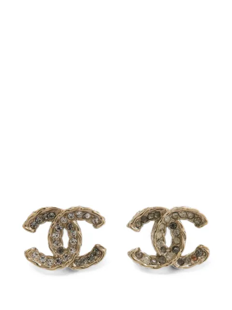 CHANEL Pre-Owned crystal-embellished earrings Gold EARRING