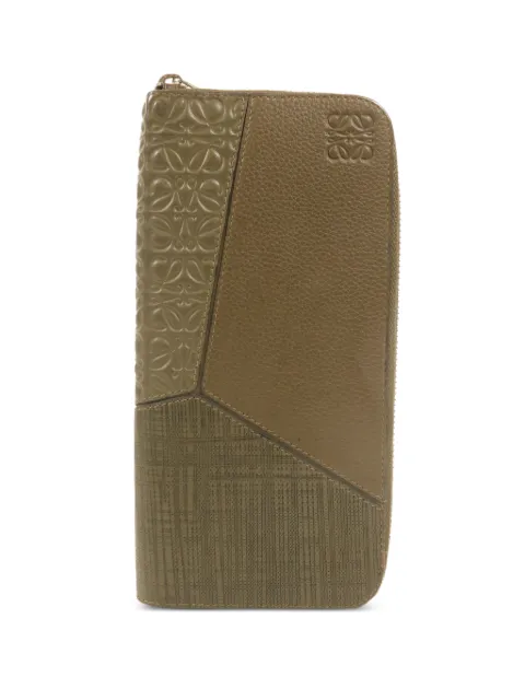 Loewe Pre-Owned Puzzle leather wallet Green 12499978
