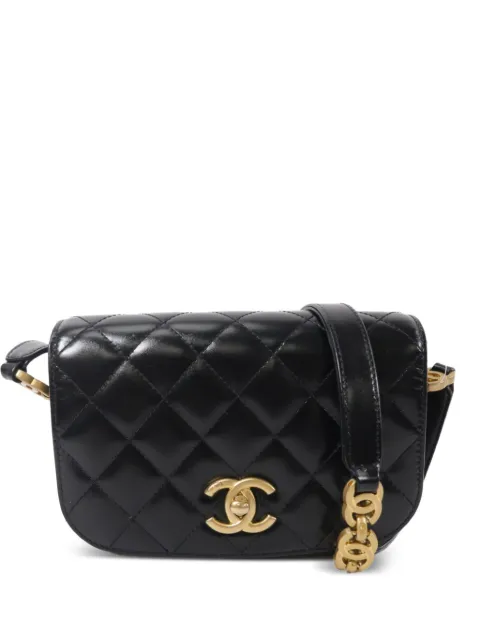 CHANEL Pre-Owned CC turn-lock shoulder bag Black AS3402