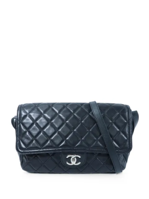 CHANEL Pre-Owned Classic Flap quilted CC turn-lock crossbody bag Black SHOULDERBAG