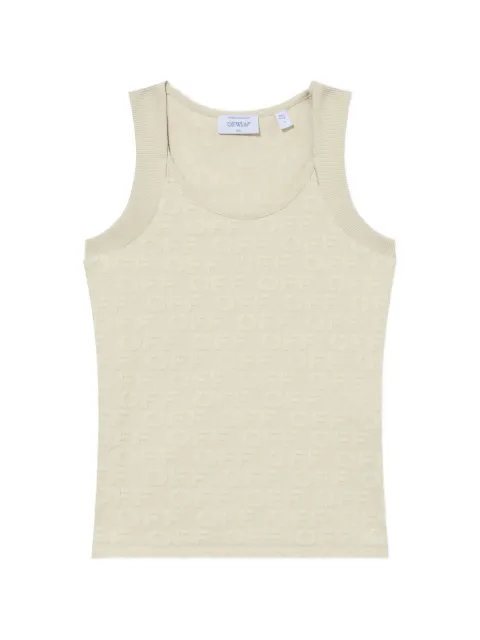 Off-White logo-pattern Terry tank top Neutrals 29A00710TW230