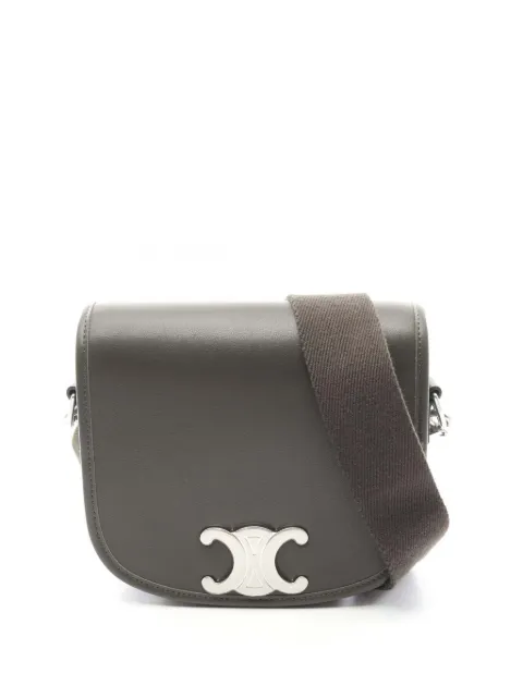 Celine Pre-Owned 2010-2026 Small Shiny Calfskin Besace Clea satchel Green 7O1GMELJG1I0WQRT