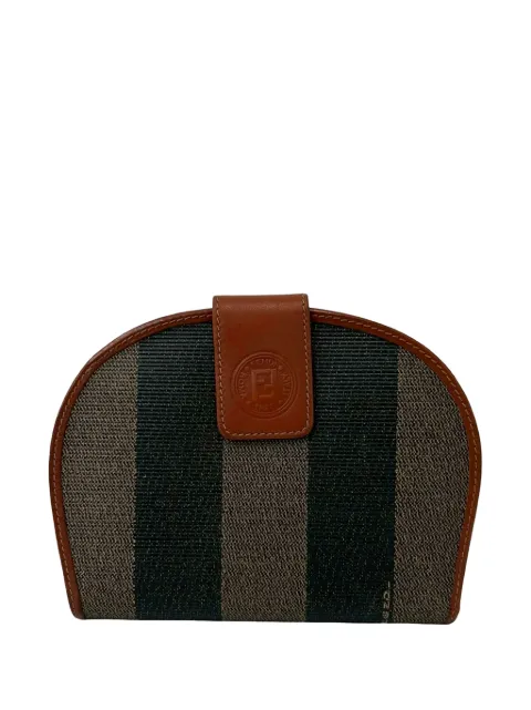 Fendi Pre-Owned 2010-2026 Pequin Coated Canvas Bifold Wallet small wallets Brown D87W56R67MQ7WMYD