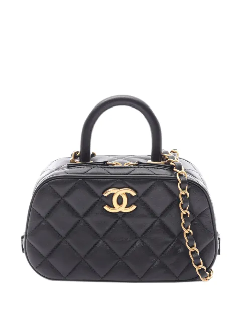 CHANEL Pre-Owned 2021-2026 Mini CC Quilted Calfskin Bowling Bag satchel Black J291VWZSJWBJVTYC