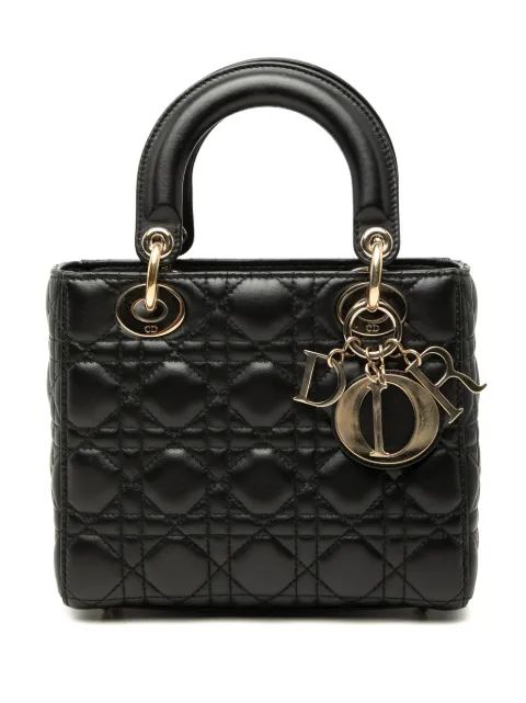 Christian Dior Pre-Owned 2017 Small Lambskin Cannage My ABCDior Lady Dior satchel Black 8UFWIBEC8QLFKDO4