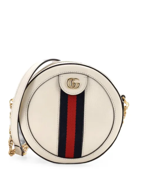 Gucci Pre-Owned Ophidia Round Shoulder Bag Leather Mini crossbody bag White R2W2OG8OBL1J1T4G