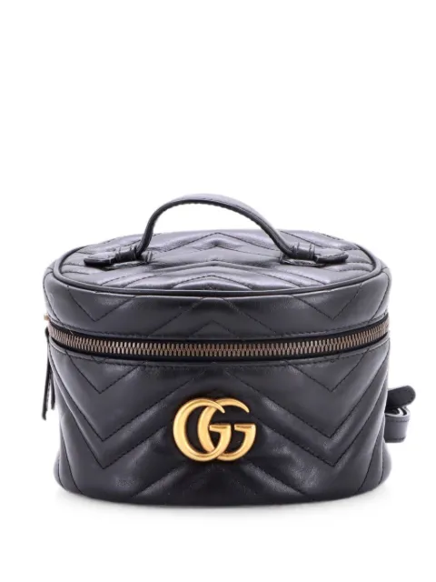 Gucci Pre-Owned GG Marmont Vanity Matelasse Leather Mini backpack Black NJBXRDR535JPT2PD