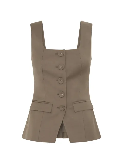 Anna Quan Marisol button-up top Brown MARISOLTOP