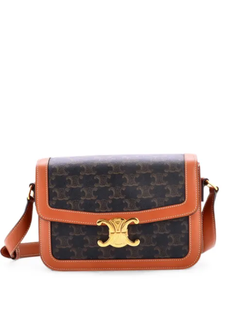 Celine Pre-Owned Triomphe Triomphe Coated Canvas Medium shoulder bag Brown 6UAVJOIYUSRI7SQB