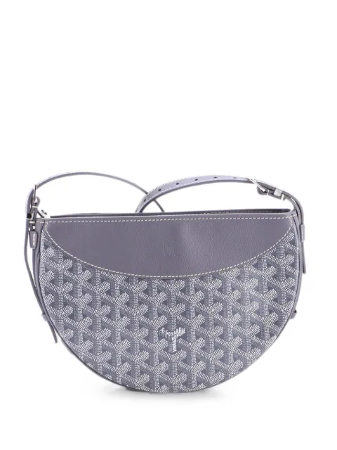 Goyard Pre-Owned Hirondelle Coated Canvas and Leather shoulder bag Grey 6LTOW52GDSPXEPJW