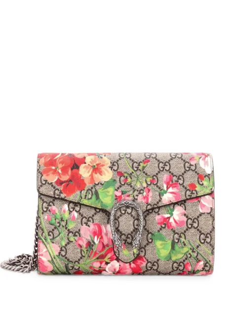 Gucci Pre-Owned Dionysus Chain Wallet Blooms Print GG Coated Canvas Small crossbody bag Brown 5TQ7W4P7QXKWCCGX