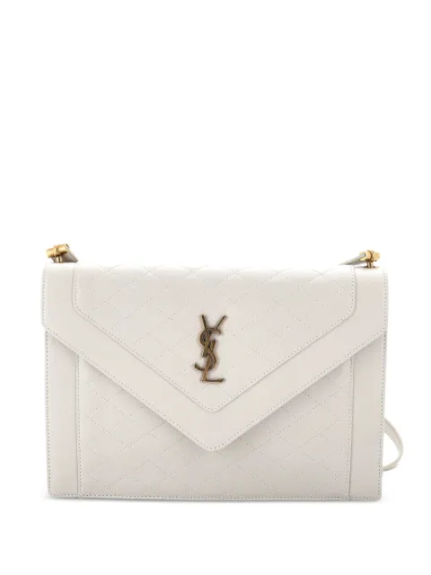 Saint Laurent Pre-Owned Gaby Envelope Satchel Quilted Leather crossbody bag Neutrals XJUB5BKDLY9N1ZP4