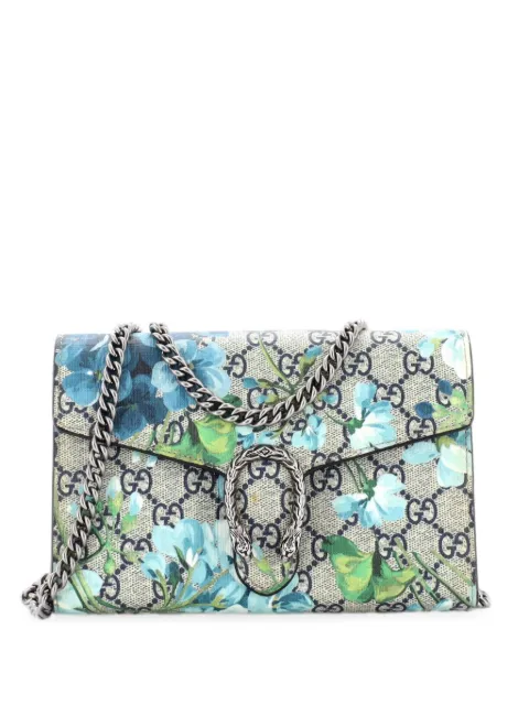 Gucci Pre-Owned Dionysus Chain Wallet Blooms Print GG Coated Canvas Small crossbody bag Brown U0XX5O0BMO478M7G