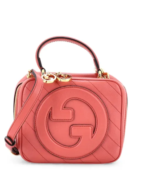 Gucci Pre-Owned Blondie NM Top Handle Shoulder Bag Diagonal Quilted Leather satchel Pink TTN567IXWIS1W7Z2