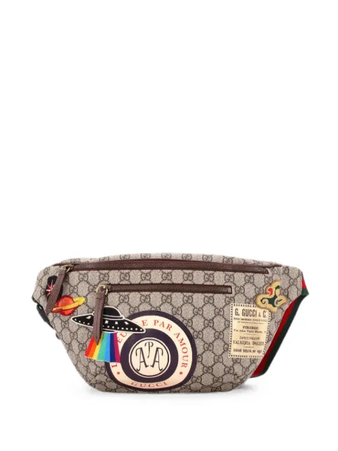 Gucci Pre-Owned Courrier Zip GG Coated Canvas with Applique belt bag Brown TGEW36WDINOGD5GX