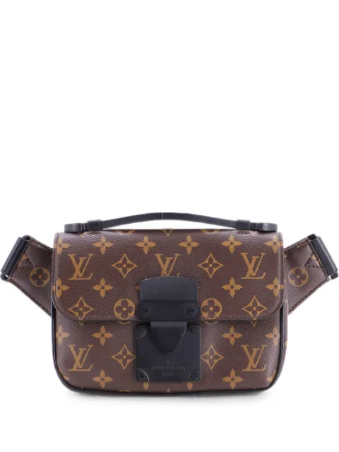 Louis Vuitton Pre-Owned S Lock Sling Bag Macassar Monogram Canvas belt bag Brown T409TFS8NWLJX0OR