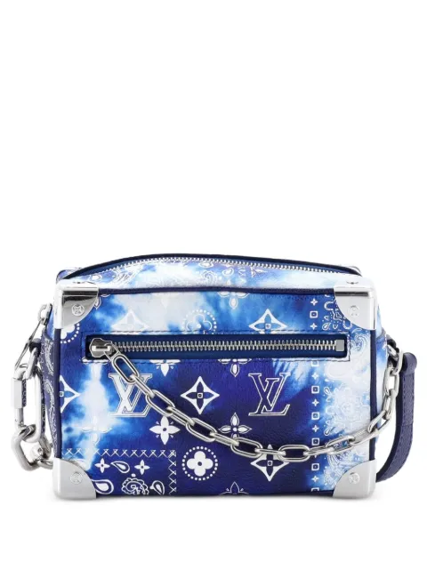 Louis Vuitton Pre-Owned Soft Trunk Bag Limited Edition Monogram Bandana Leather Mini shoulder bag Blue R1T01N5CQM8JR29K