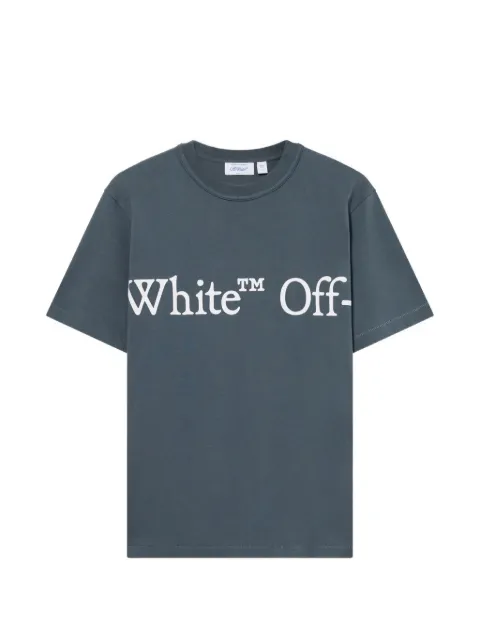 Off-White Bookish scarf short sleeve T-Shirt Blue 44MAA16MF26J00G460