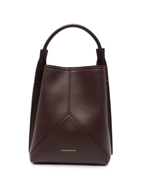 Victoria Beckham geometric-paneled leather tote bag Red B326AAC007564A