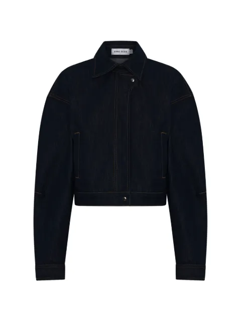 Anna Quan Fontana contrast-stitch denim jacket Blue FONTANAJACKET
