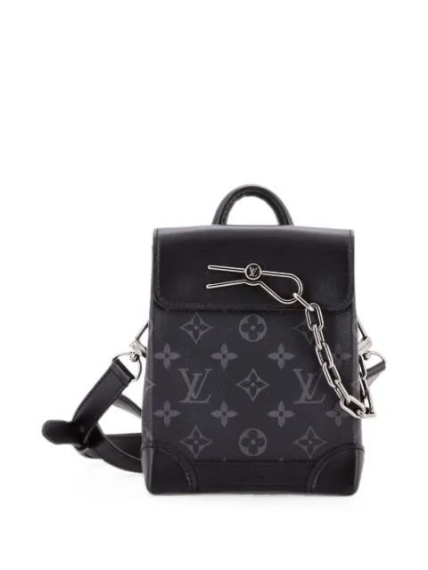 Louis Vuitton Pre-Owned Steamer Bag Monogram Eclipse Canvas Nano crossbody bag Black S63H9BNL9WI9SR98