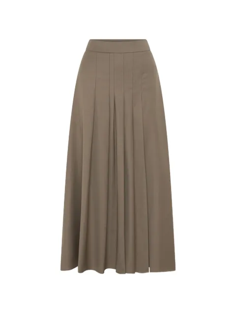 Anna Quan Sable pleated midi skirt Brown SABLESKIRT