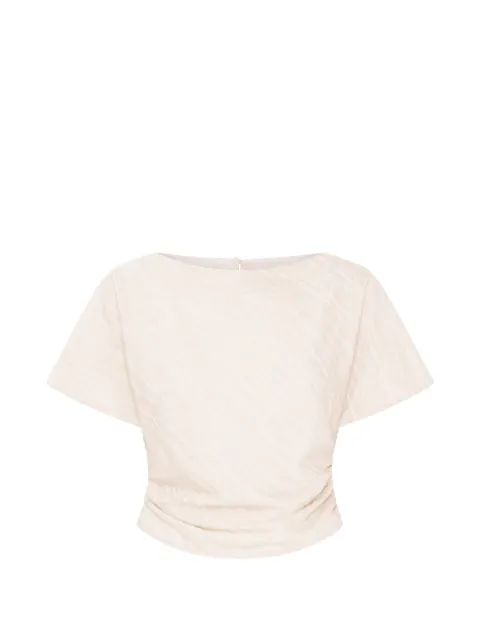 Anna Quan Vinnie gathered-side blouse Neutrals VINNIETOP