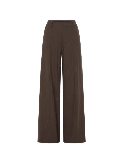 Anna Quan Adam chalk-stripe trousers Brown ADAMPANTS
