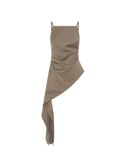 Anna Quan Sanne asymmetric draped top Brown SANNETOP