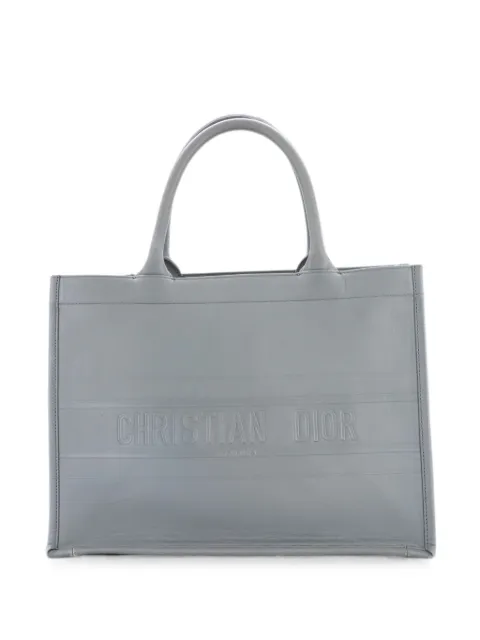 Christian Dior Pre-Owned Book Oblique Embossed Calfskin Medium tote bag Grey J5ZRXG3NR52X3NCA