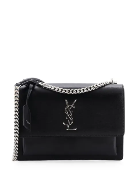 Saint Laurent Pre-Owned Sunset Leather Medium crossbody bag Black 6T14NESK2ESGT3IQ