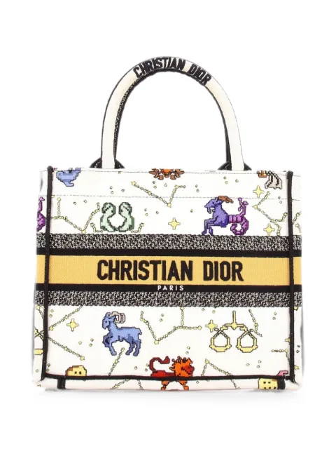 Christian Dior Pre-Owned Book Zodiac Embroidered Canvas Small tote bag Multicolour UJ2MBKZQKB0M7DD1