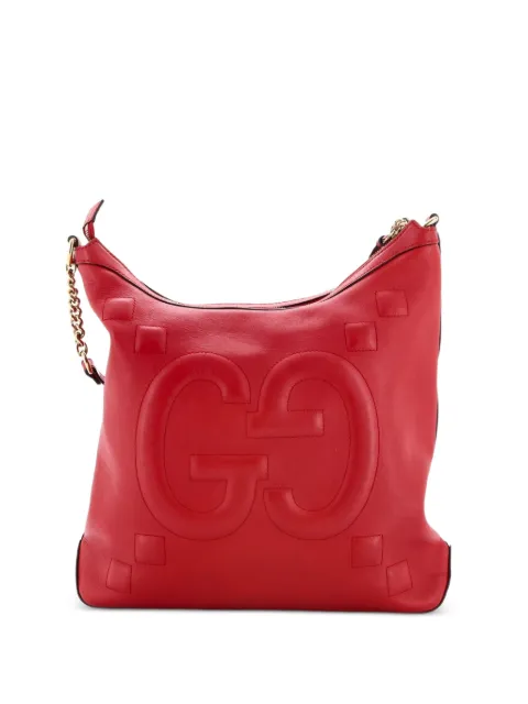 Gucci Pre-Owned Apollo GG Embossed Calfskin Large hobo bag Red EOBXOBZ96J7UBX24