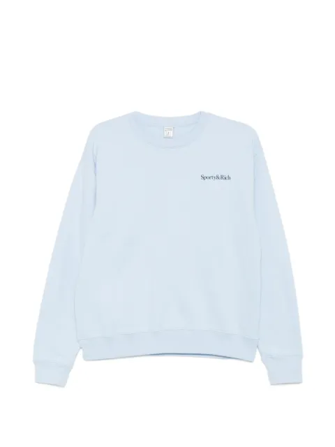 Sporty & Rich slogan-print crew-neck sweatshirt Blue ST09875300