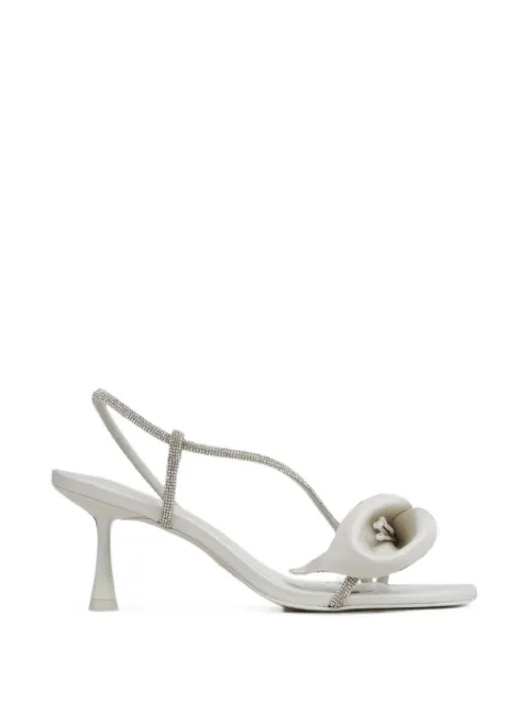 Cult Gaia Rayna floral-appliqué crystal-embellished sandals White SDMH1691LR3467