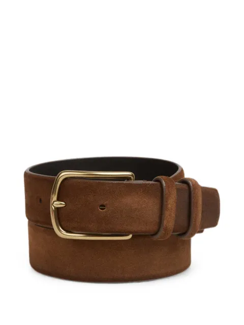 Officine Creative calf suede buckle-fastening belt Brown OCFSTRI33LIGC3AERO