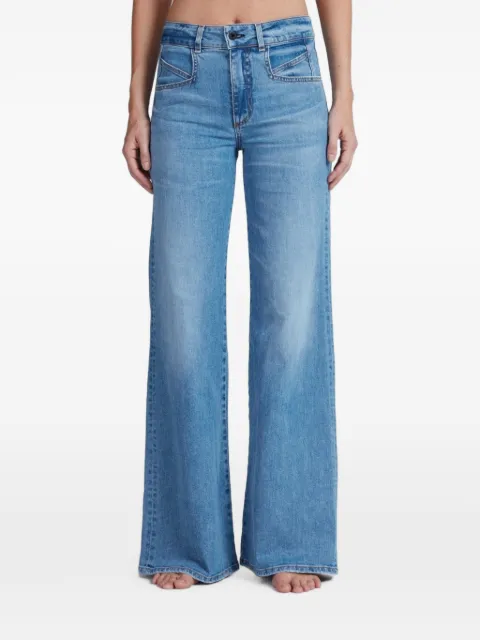 ASKK NY Brighton patch-pocket wide-leg jeans Blue W1167K015