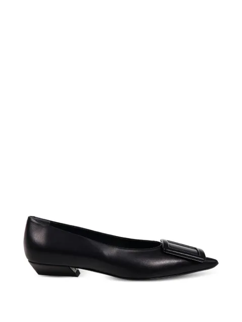 Roger Vivier buckle-detail pointed-toe ballet flats Black RVW8244550091T