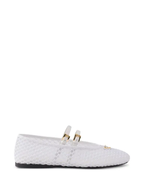 Prada mesh fabric ballerinas White 1F915NF005099