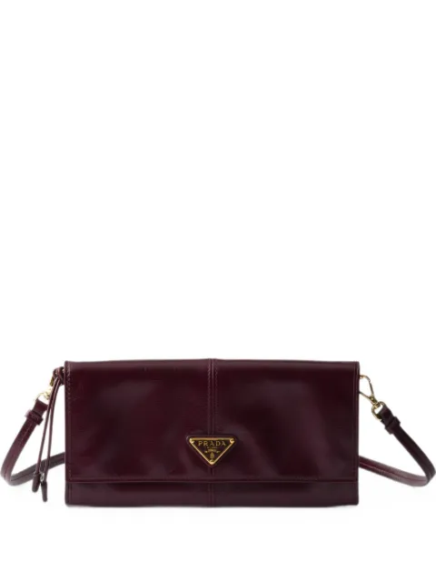Prada leather wallet with shoulder strap Red 1MT0362CYR